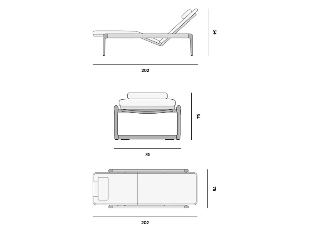 Manutti Flows Sunlounger Teak