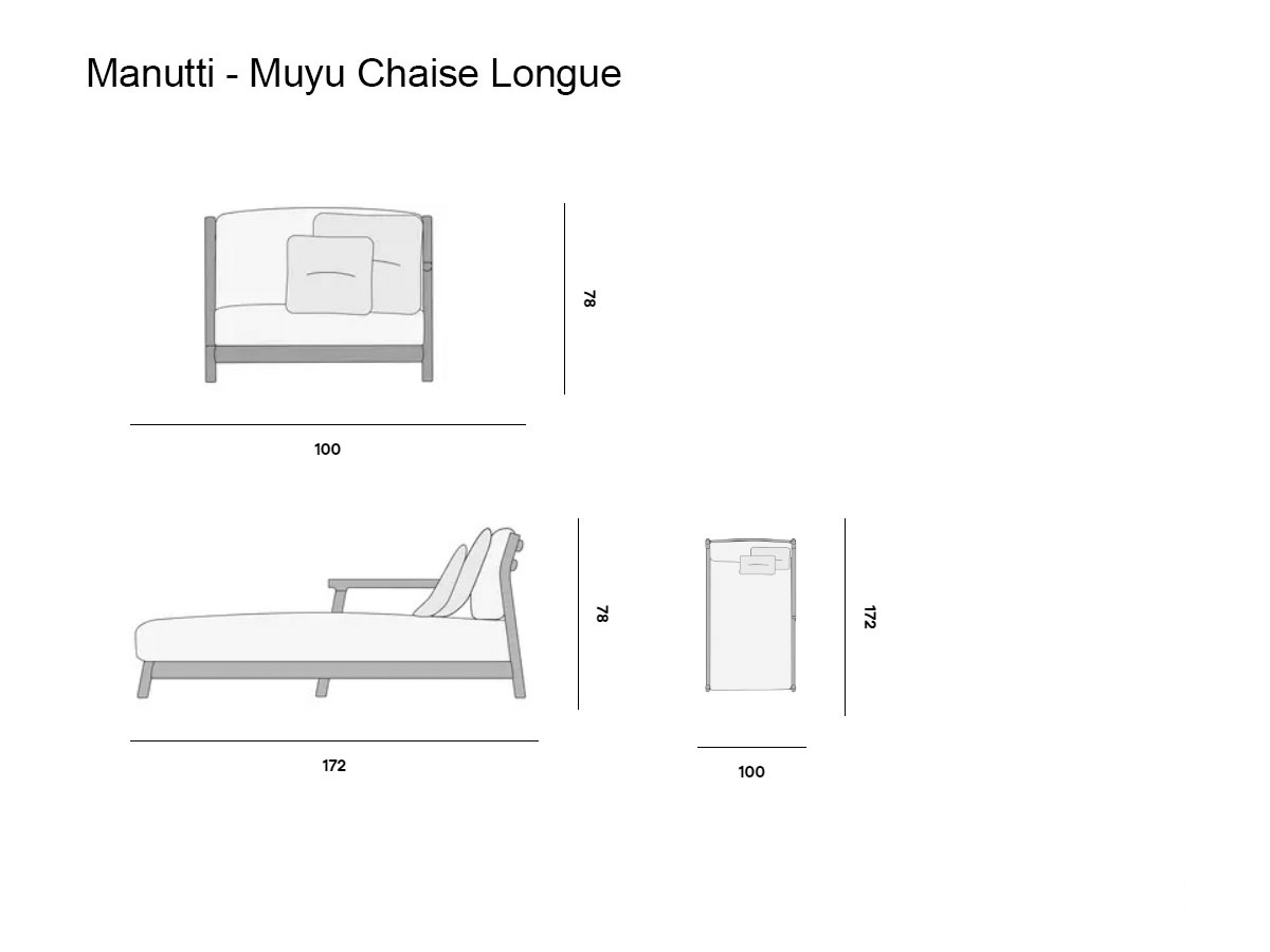 Manutti Muyu Chaise Longue Outdoor