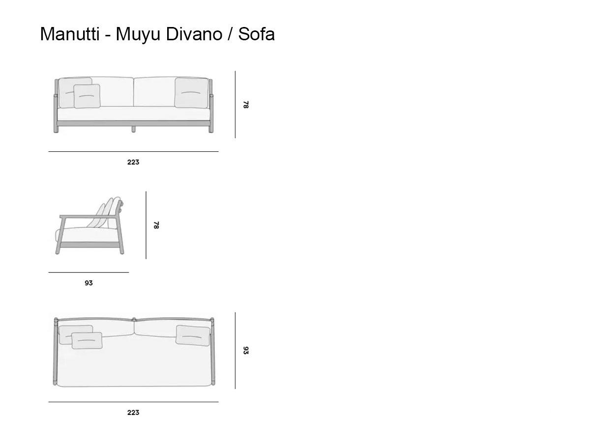 Manutti Muyu Sofa 25 Seats Outdoor