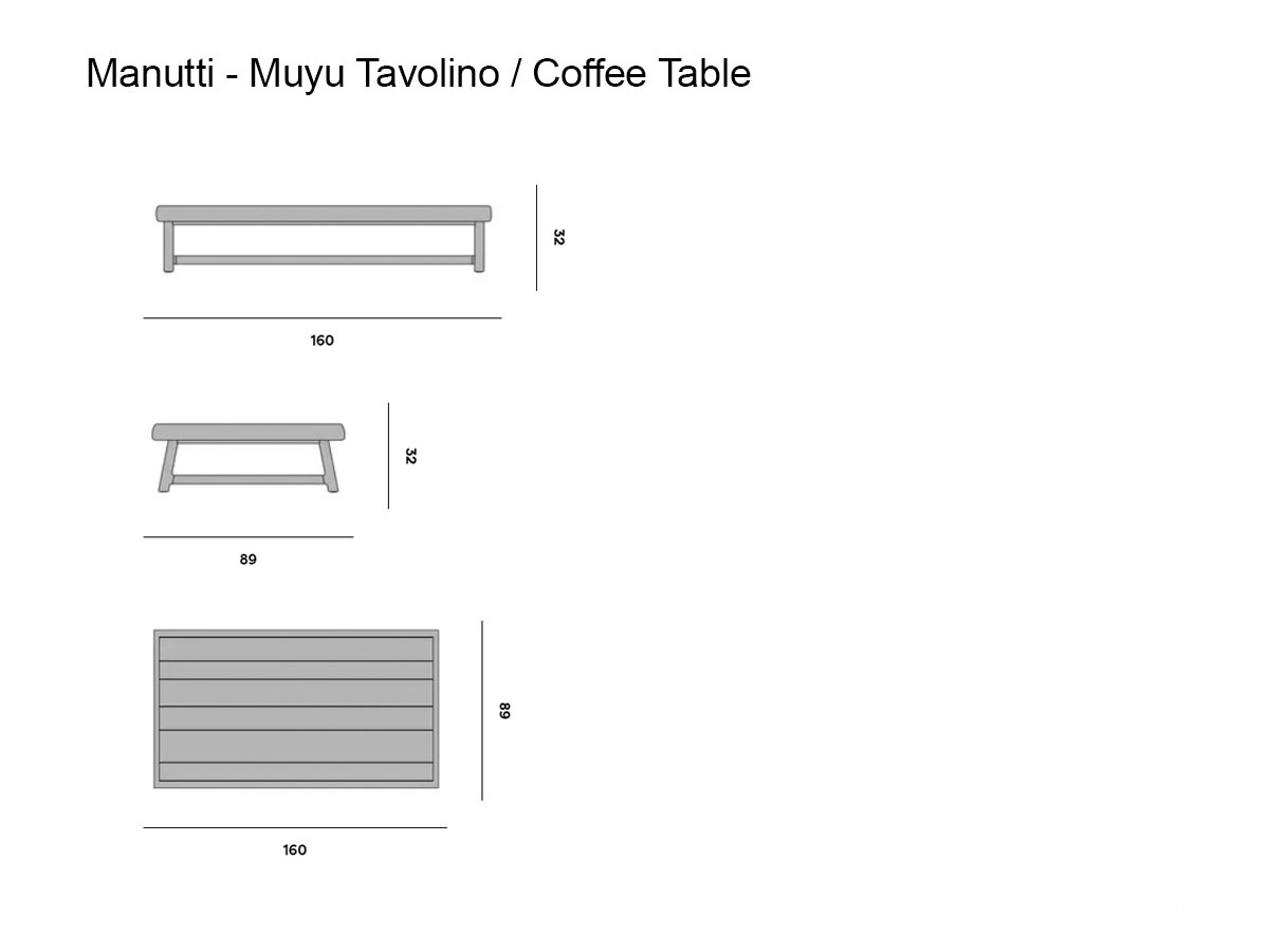 Manutti Muyu Coffee Table Outdoor