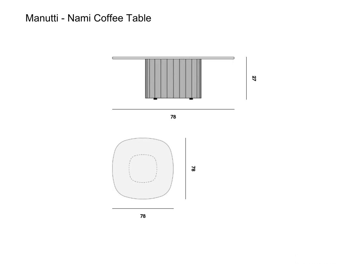 Manutti Nami Coffee Table L 78 Cm P 78 Cm H 27 Cm