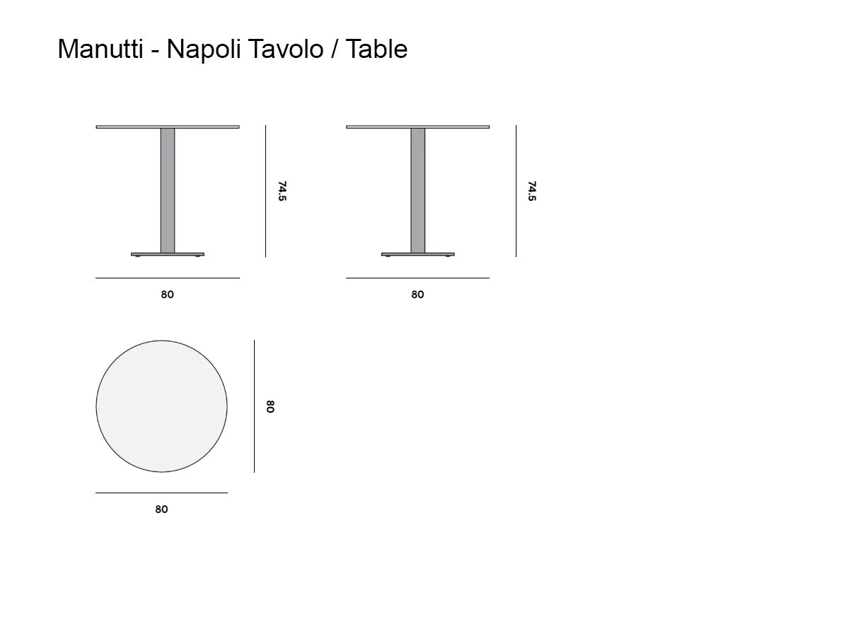 Manutti Napoli Round Table Outdoor
