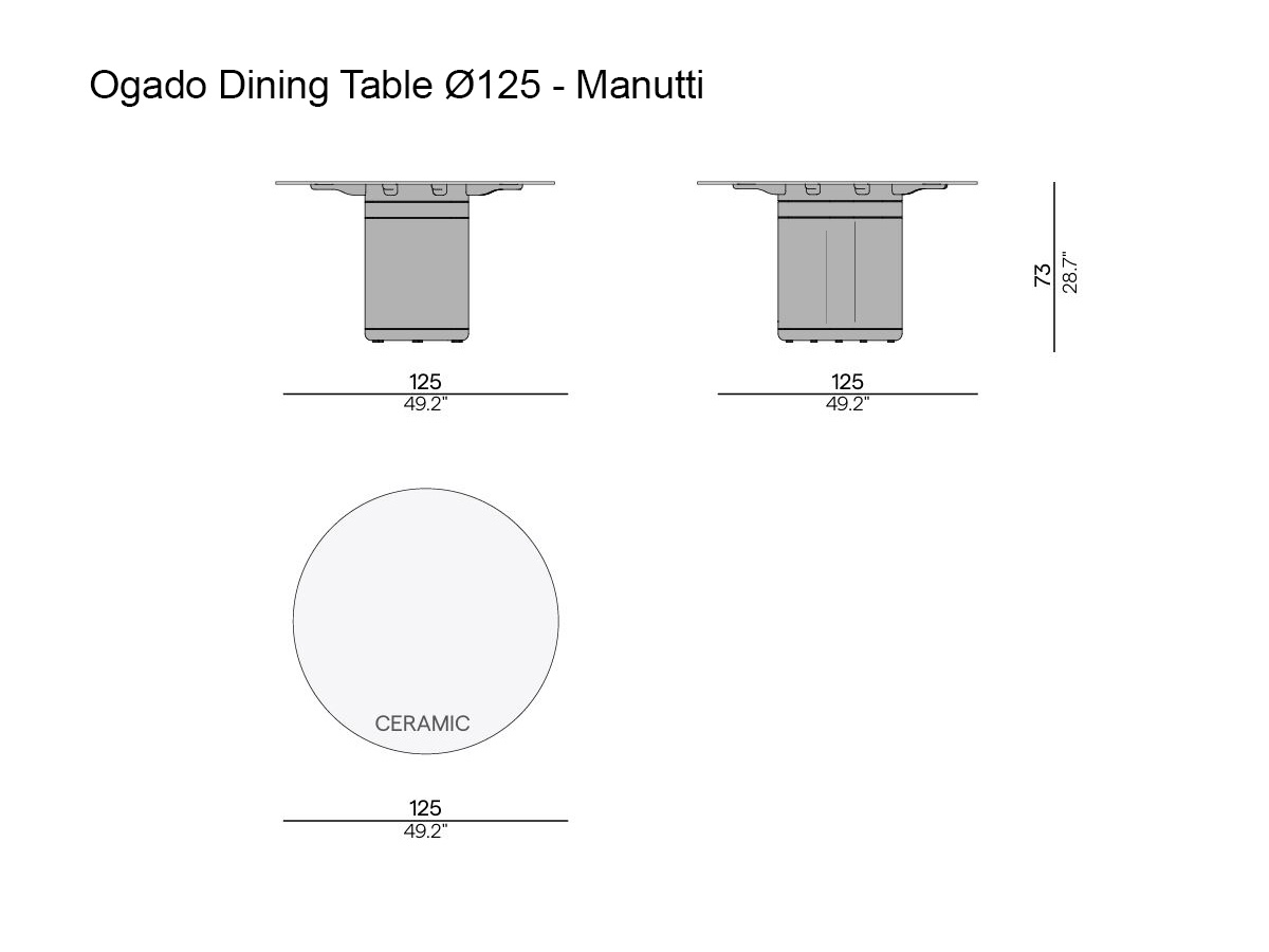 Manutti Ogado Dining Table O125