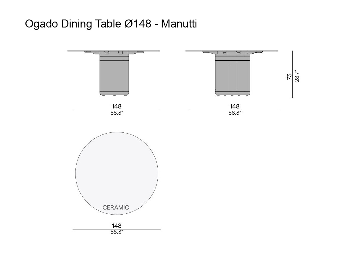 Manutti Ogado Dining Table O148