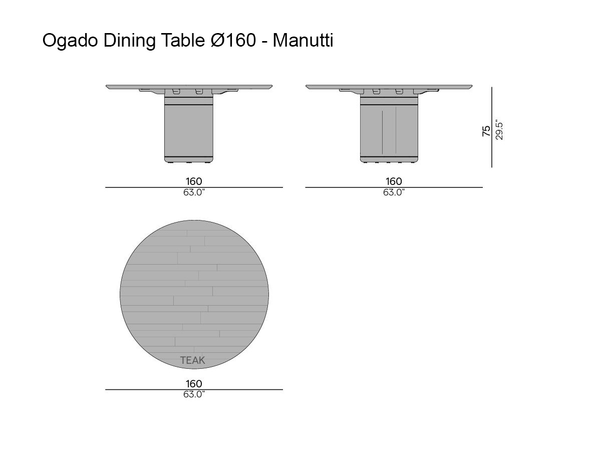 Manutti Ogado Dining Table O160