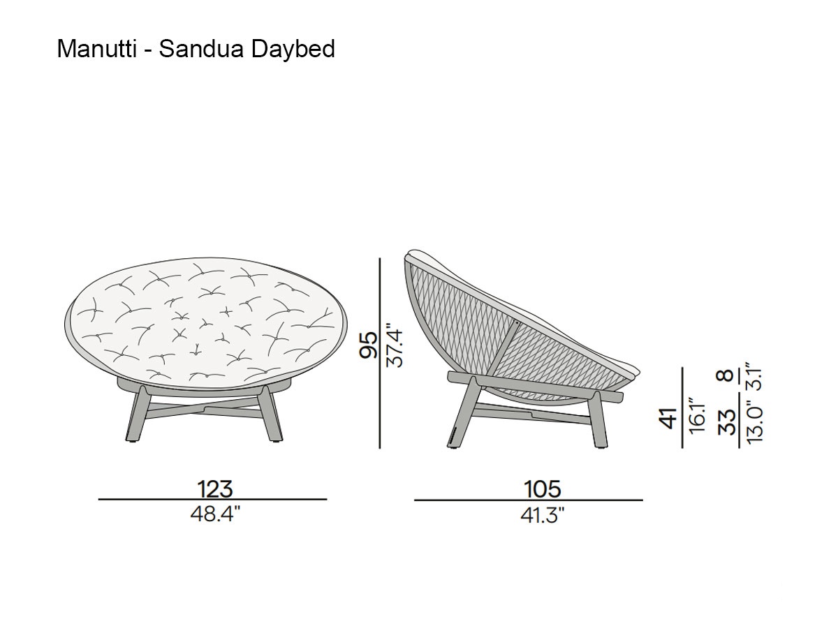Manutti Sandua Daybed Papasan