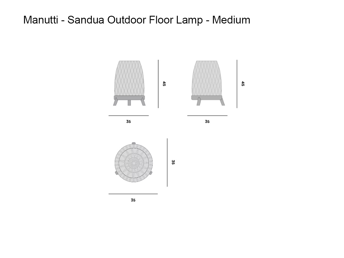Manutti Sandua Outdoor Floor Lamp Medium
