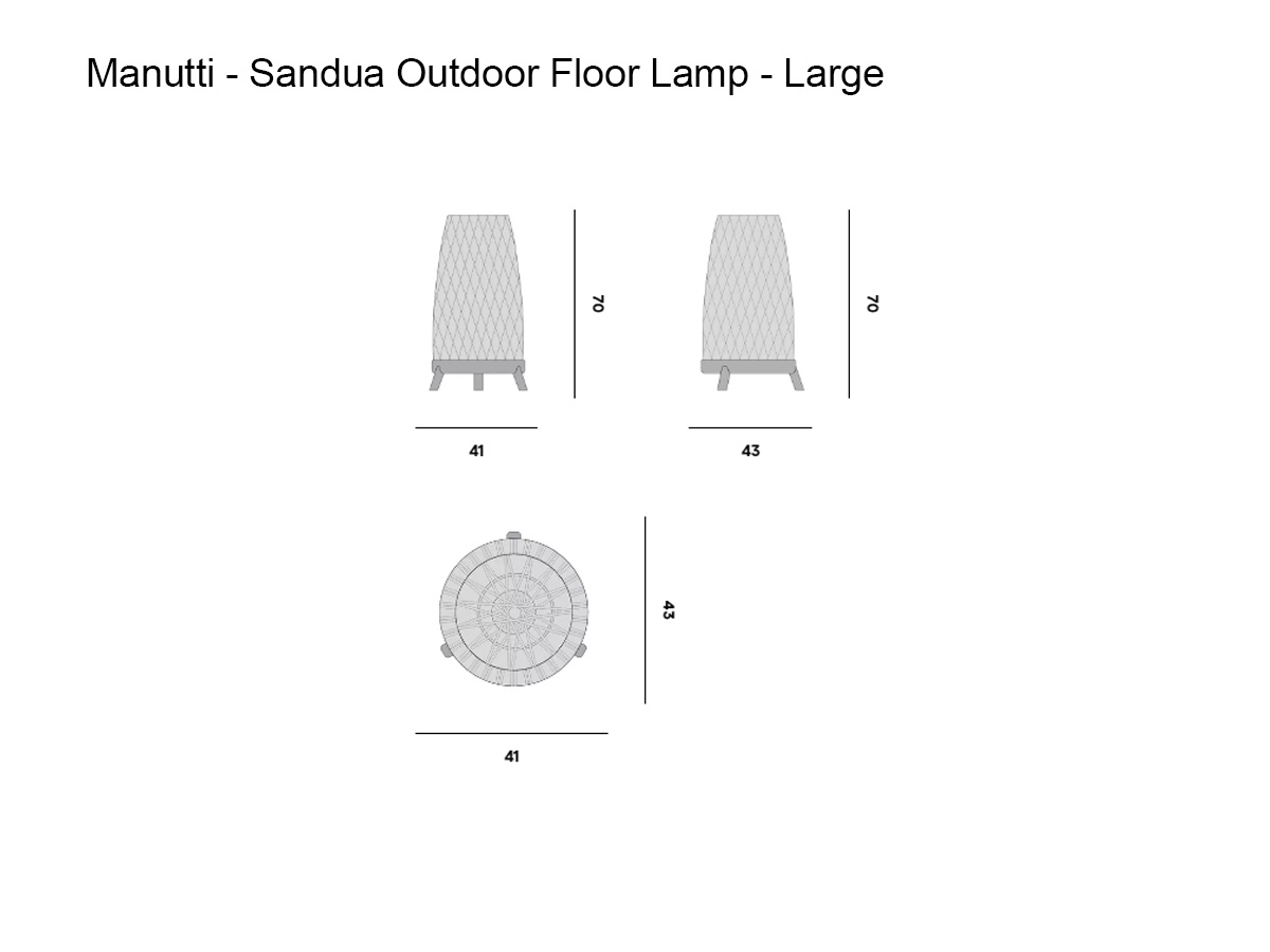 Manutti Sandua Outdoor Floor Lamp Large
