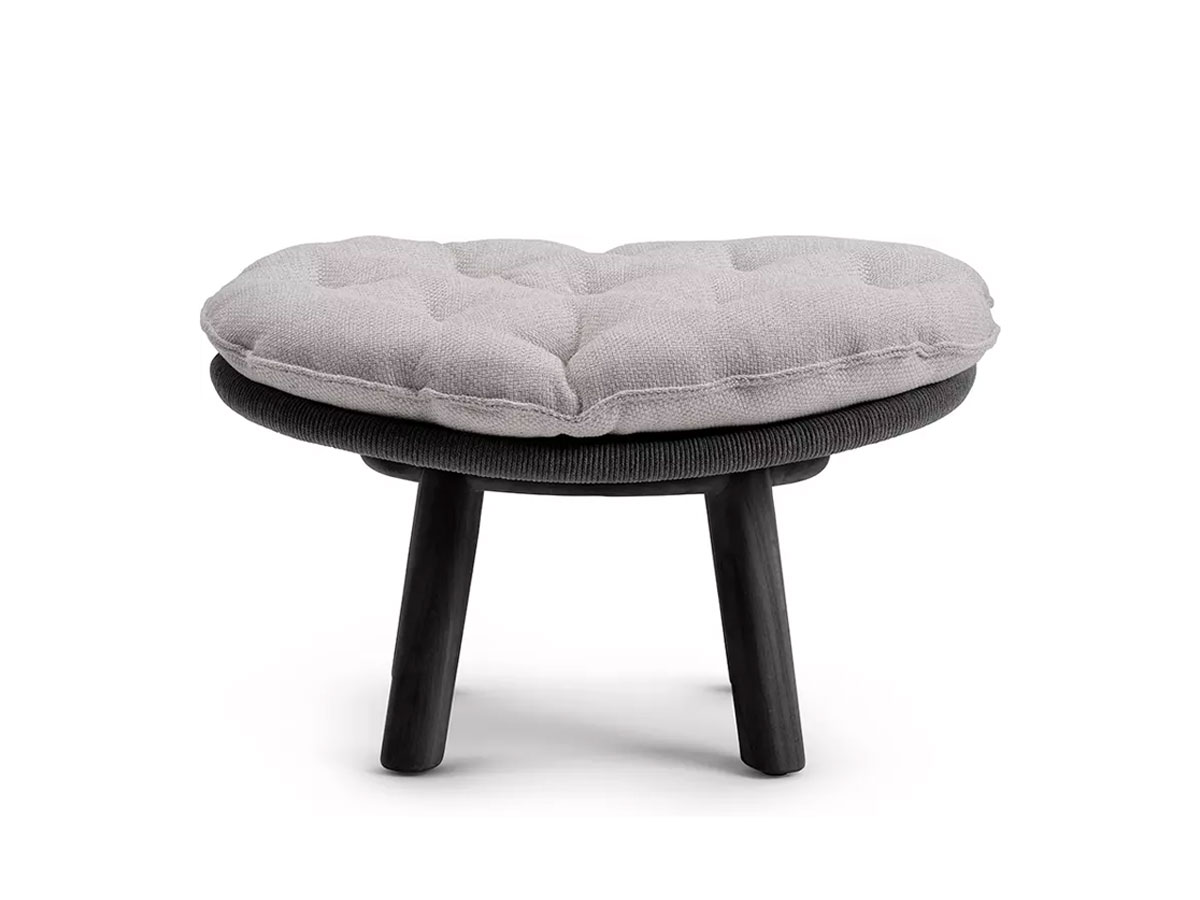 Manutti Sandua Footstool Teak C145 Salty White Cushion
