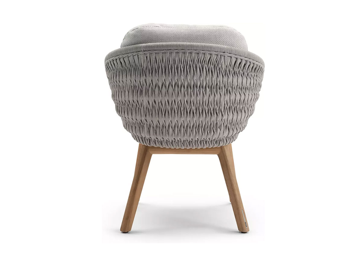 Manutti Sandua Dining Chair Teak C145 Salty White Cushion