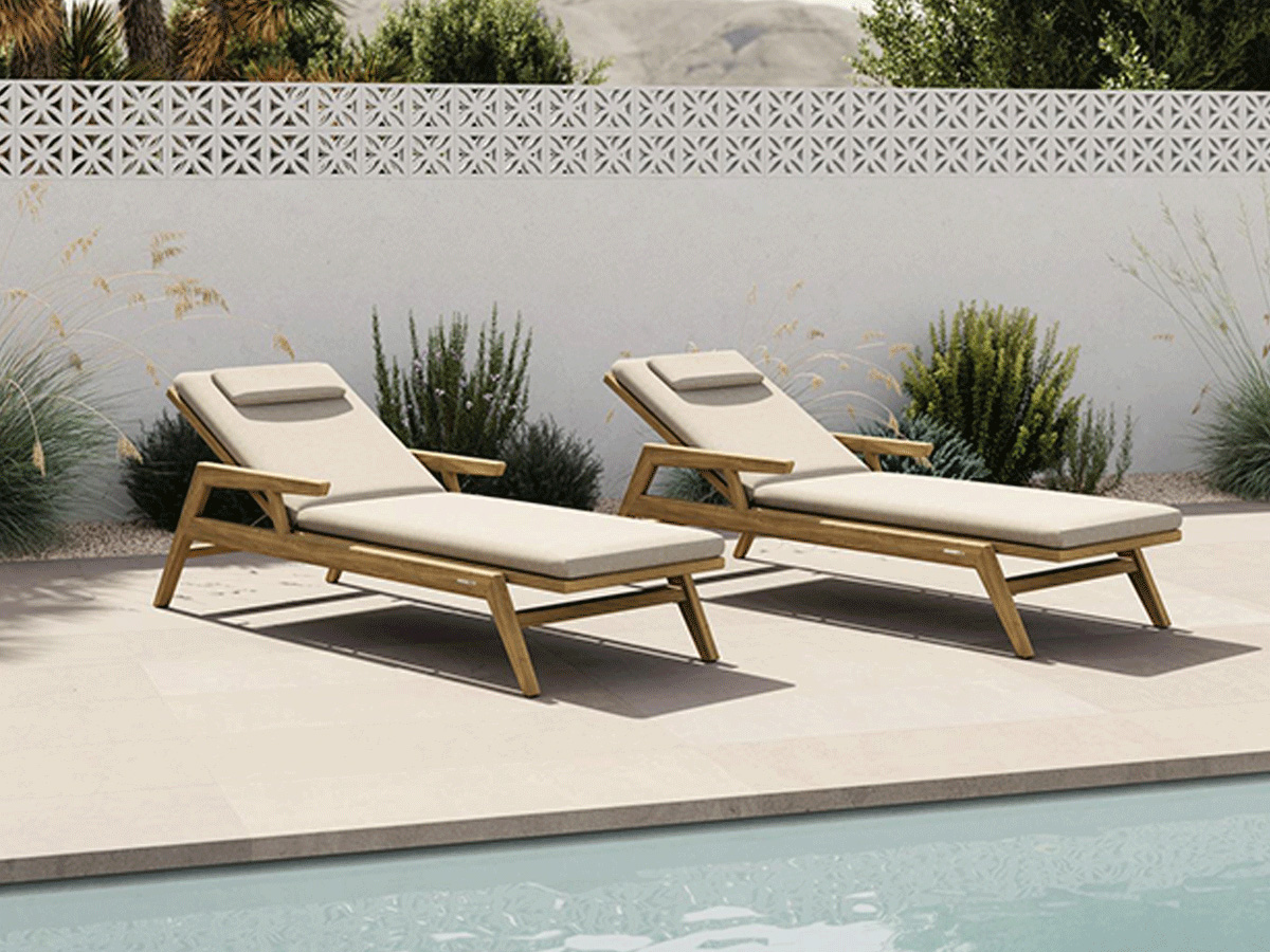 Manutti Sunrise Sunbed Teak