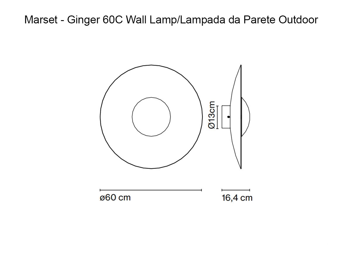 Marset Ginger 60c Wall Lamp Outdoor