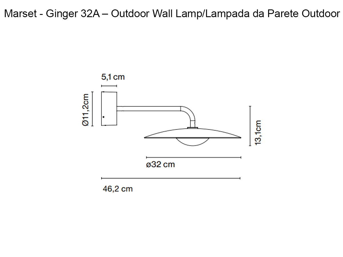 Marset Ginger Outdoor Wall Lamp