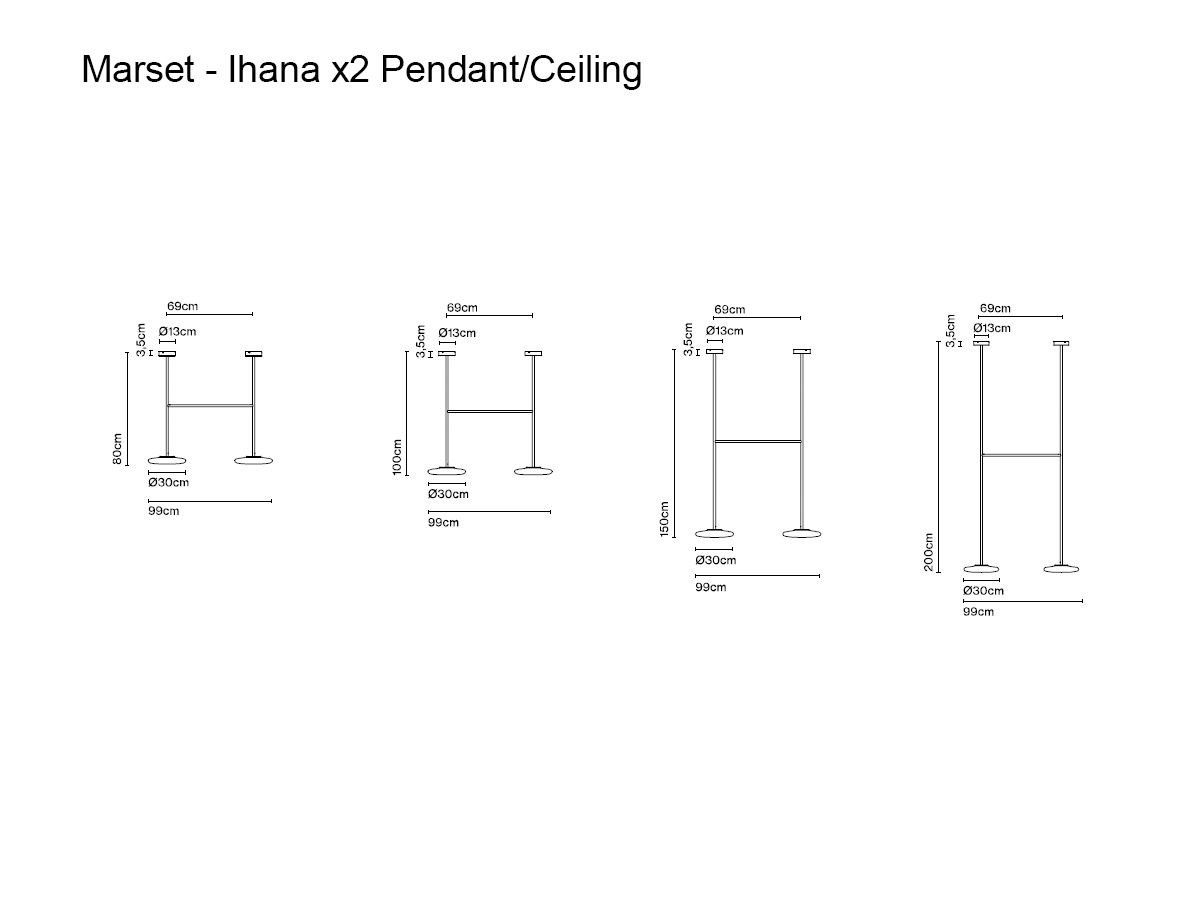 Marset Ihana X2 Ceilingpendant Lamp