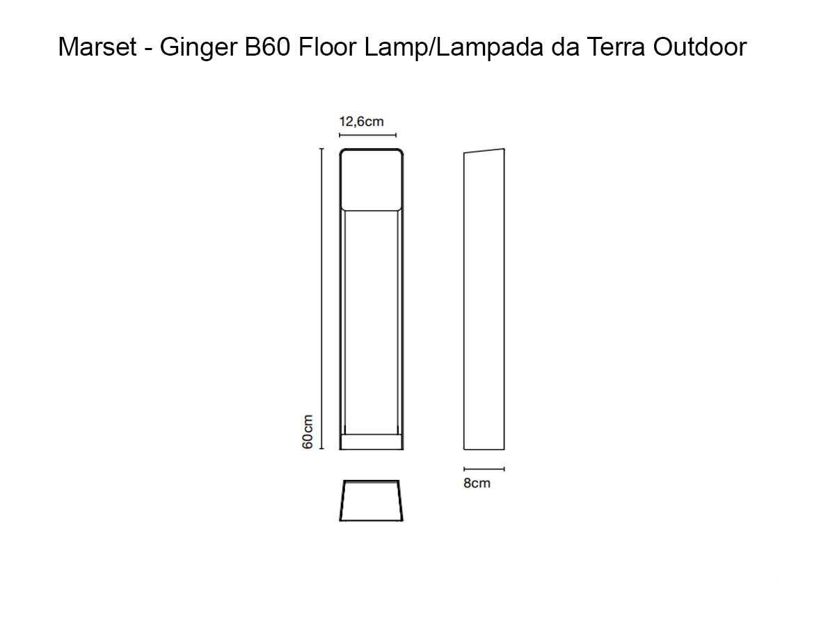 Marset Lab B60 Bollard Floor Lamp Outdoor