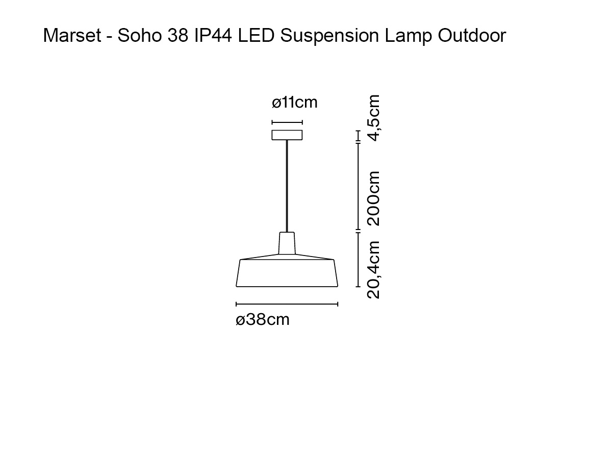 Marset Soho 38 Ip44 Led Suspension Lamp Outdoor