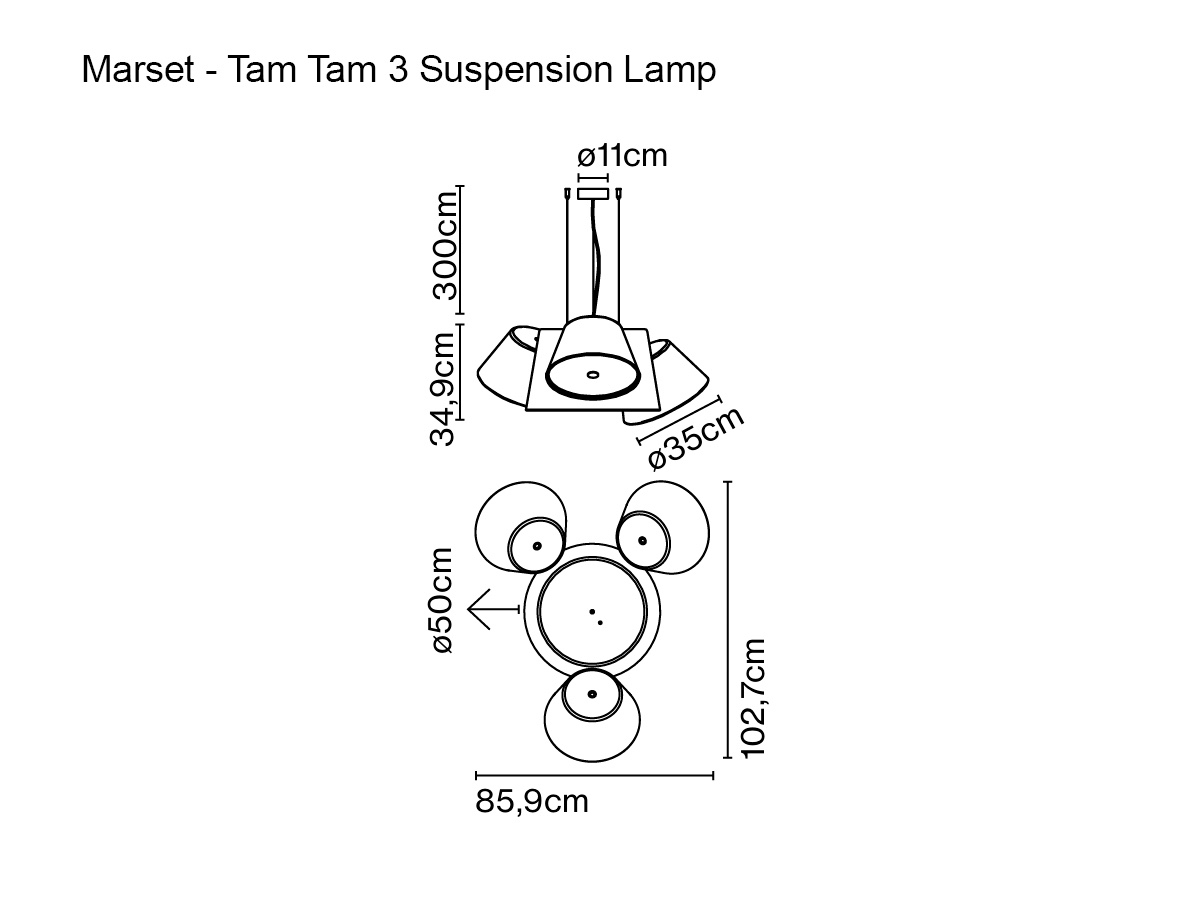 Marset Tam Tam 3 Suspension Lamp