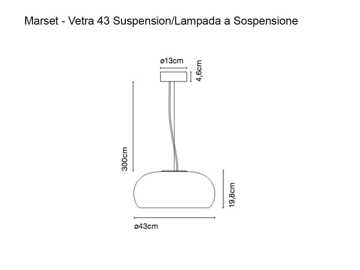 Marset Vetra 43 Suspension Lamp