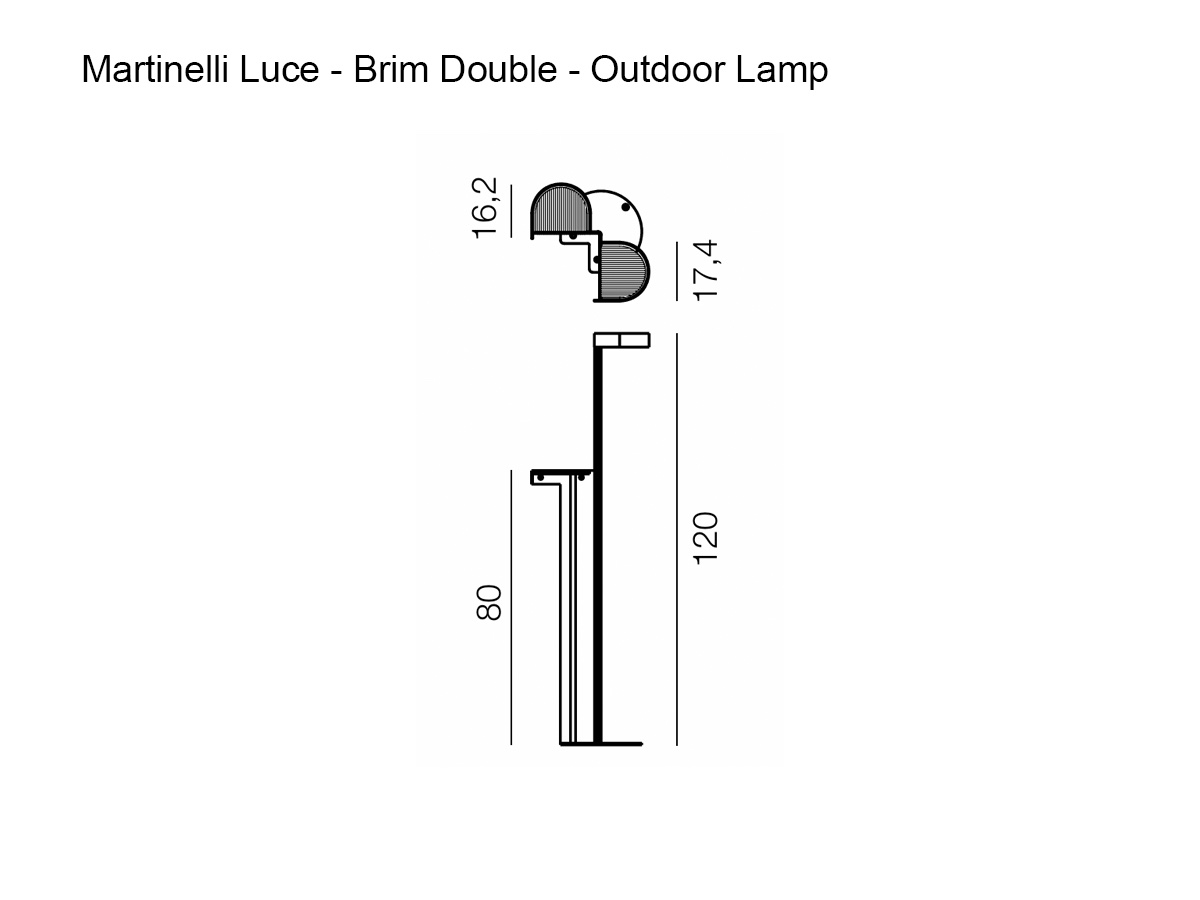 Martinelli Luce Brim Double Outdoor Lamp