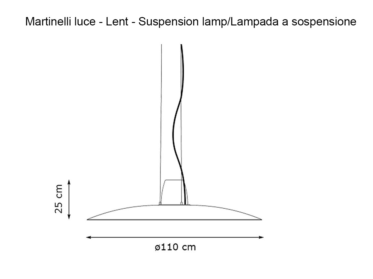 Martinelli Luce Dim Lent Suspension Lamp