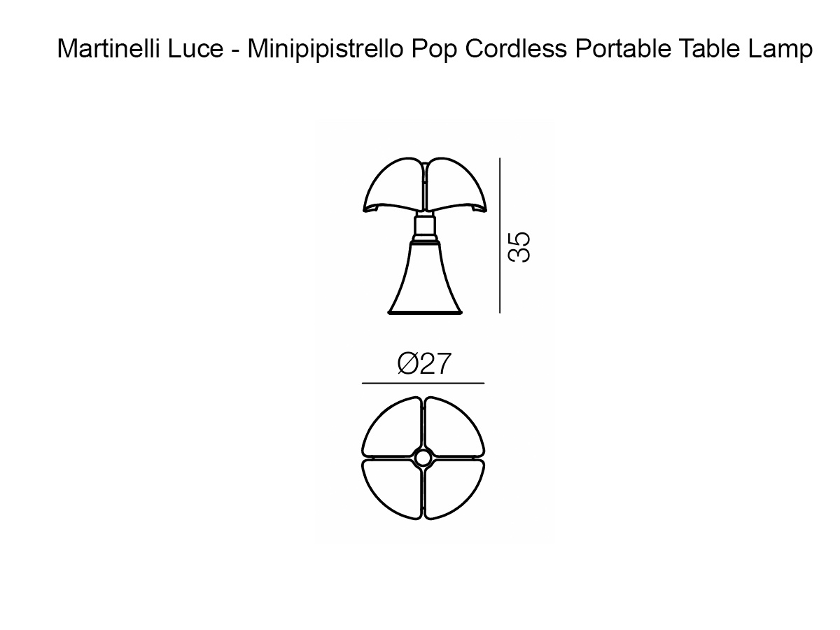 Martinelli Luce Minipipistrello Pop Cordless Portable Table Lamp