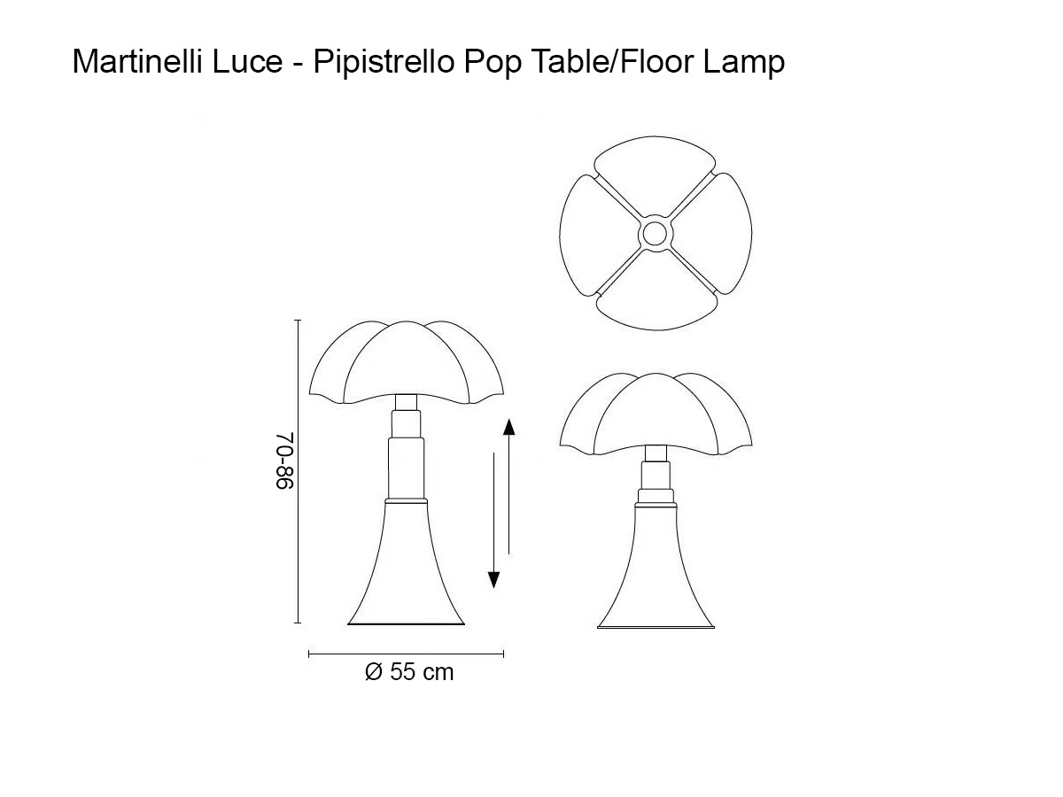 Martinelli Luce Pipistrello Pop Table Floor Lamp