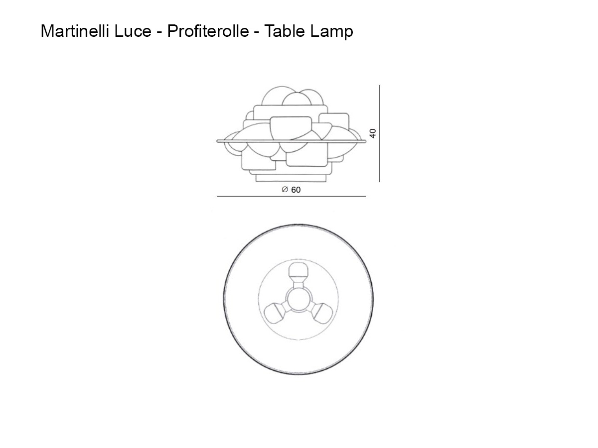 Martinelli Luce Profiterolle Table Lamp