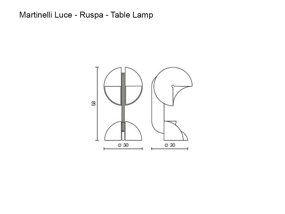Martinelli Luce Ruspa Table O 30