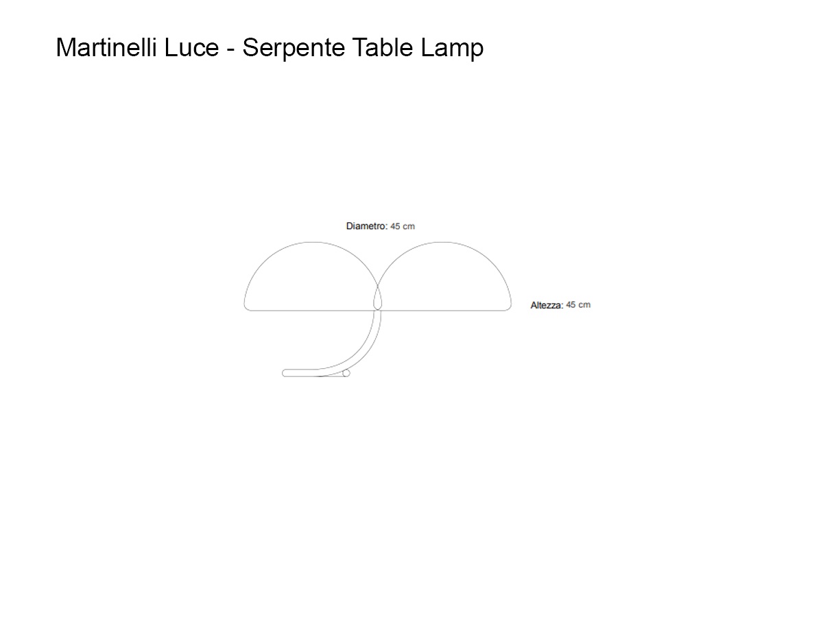 Martinelli Luce Serpente Table Lamp