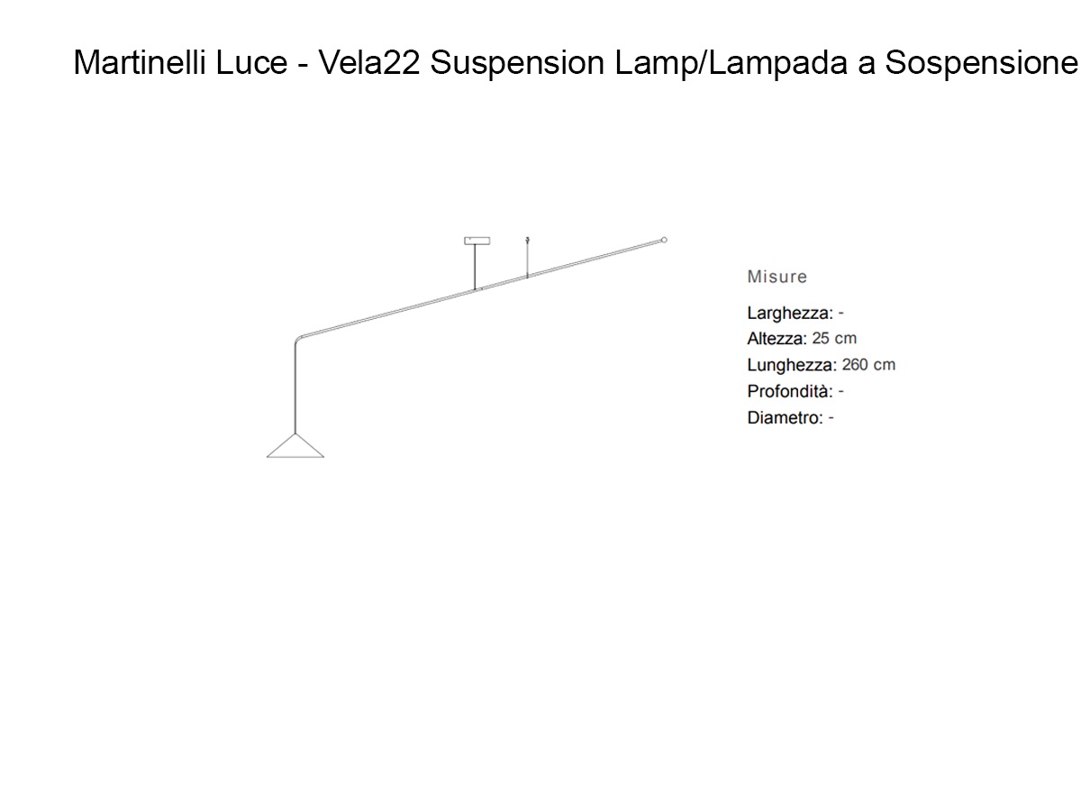 Martinelli Luce Vela 22 Suspension Lamp