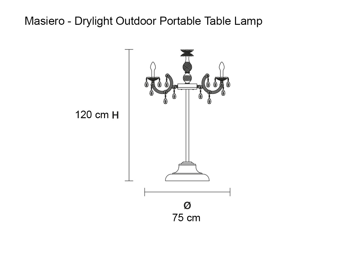 Masiero Drylight Outdoor Portable Table Lamp