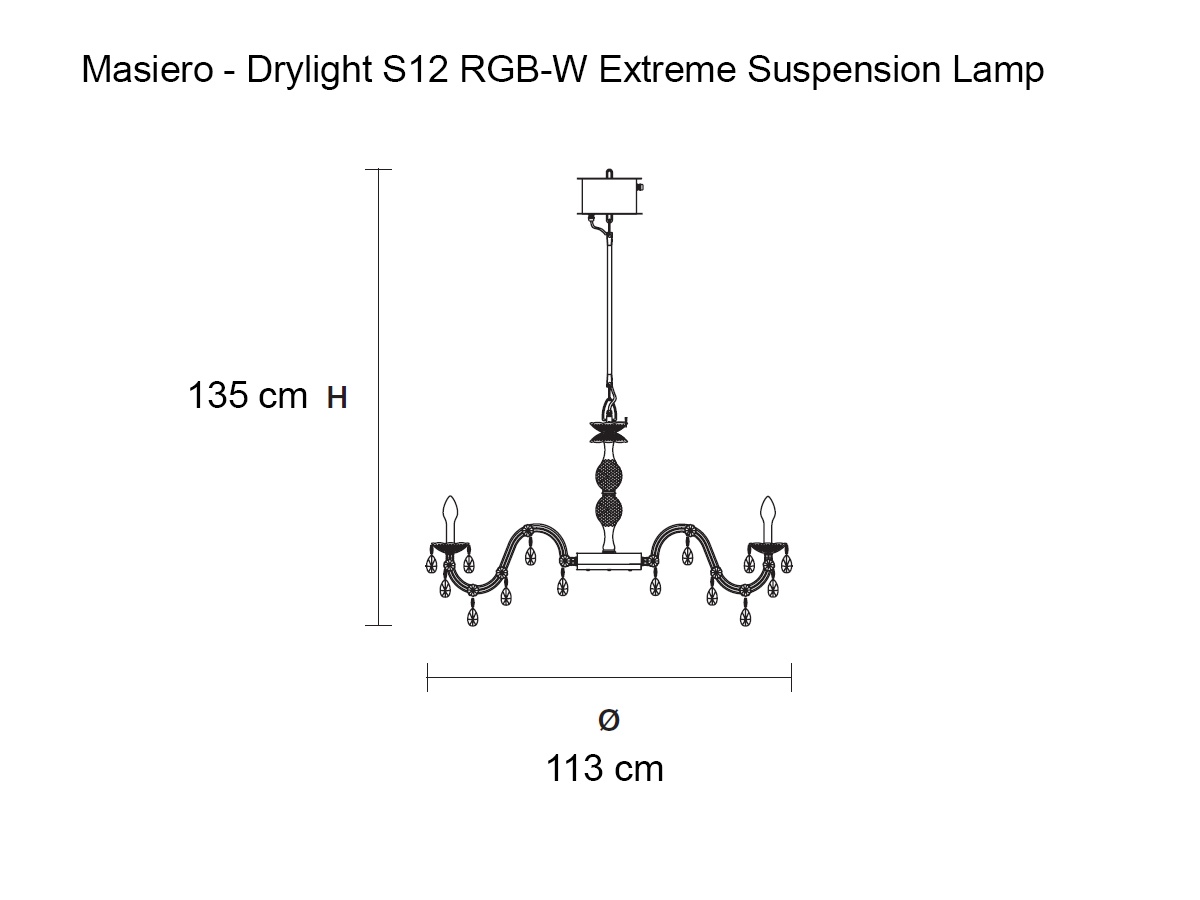 Masiero Drylight S12 Rgb W Extreme Outdoor Suspension Lamp