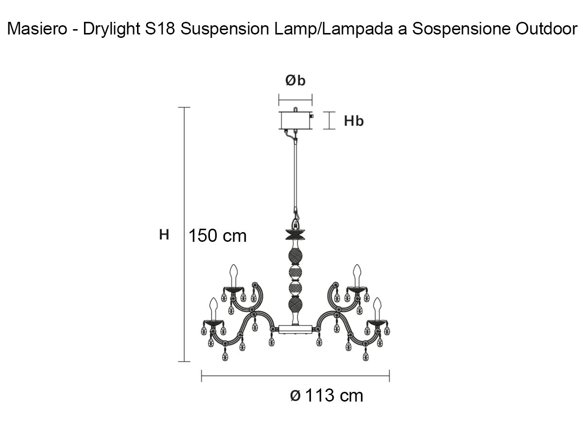 Masiero Drylight S18w Estreme Suspension Lamp Outdoor