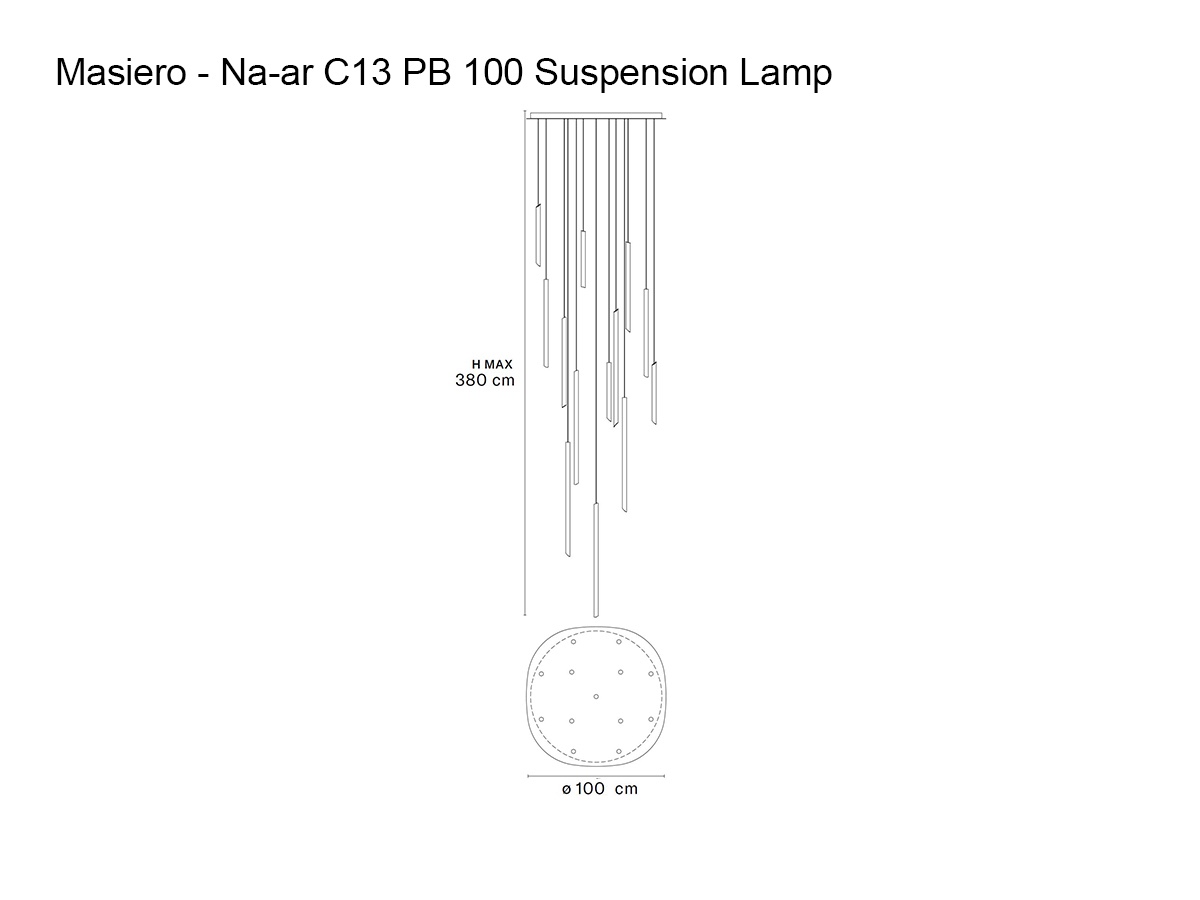 Masiero Na Ar C13 Pb 100 Suspension Lamp