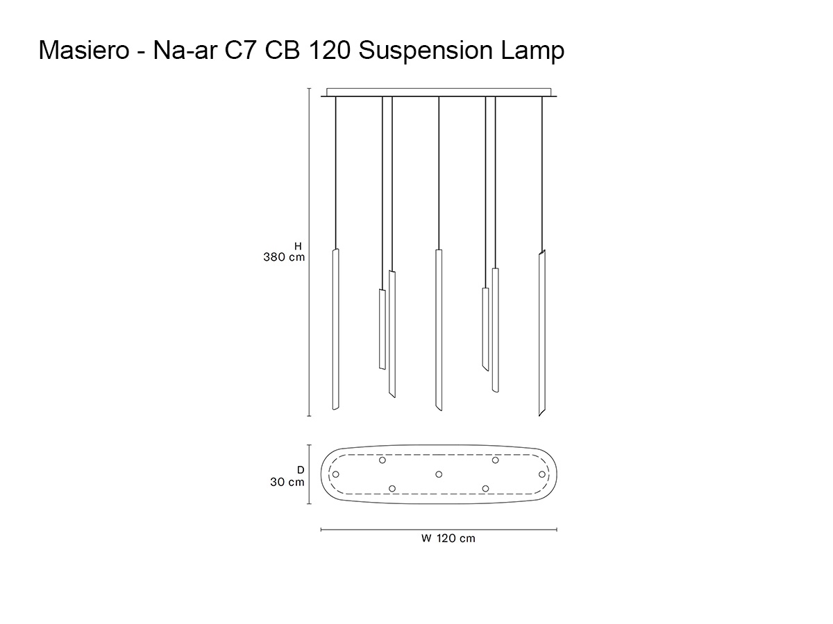 Masiero Na Ar C7 Cb 120 Suspension Lamp