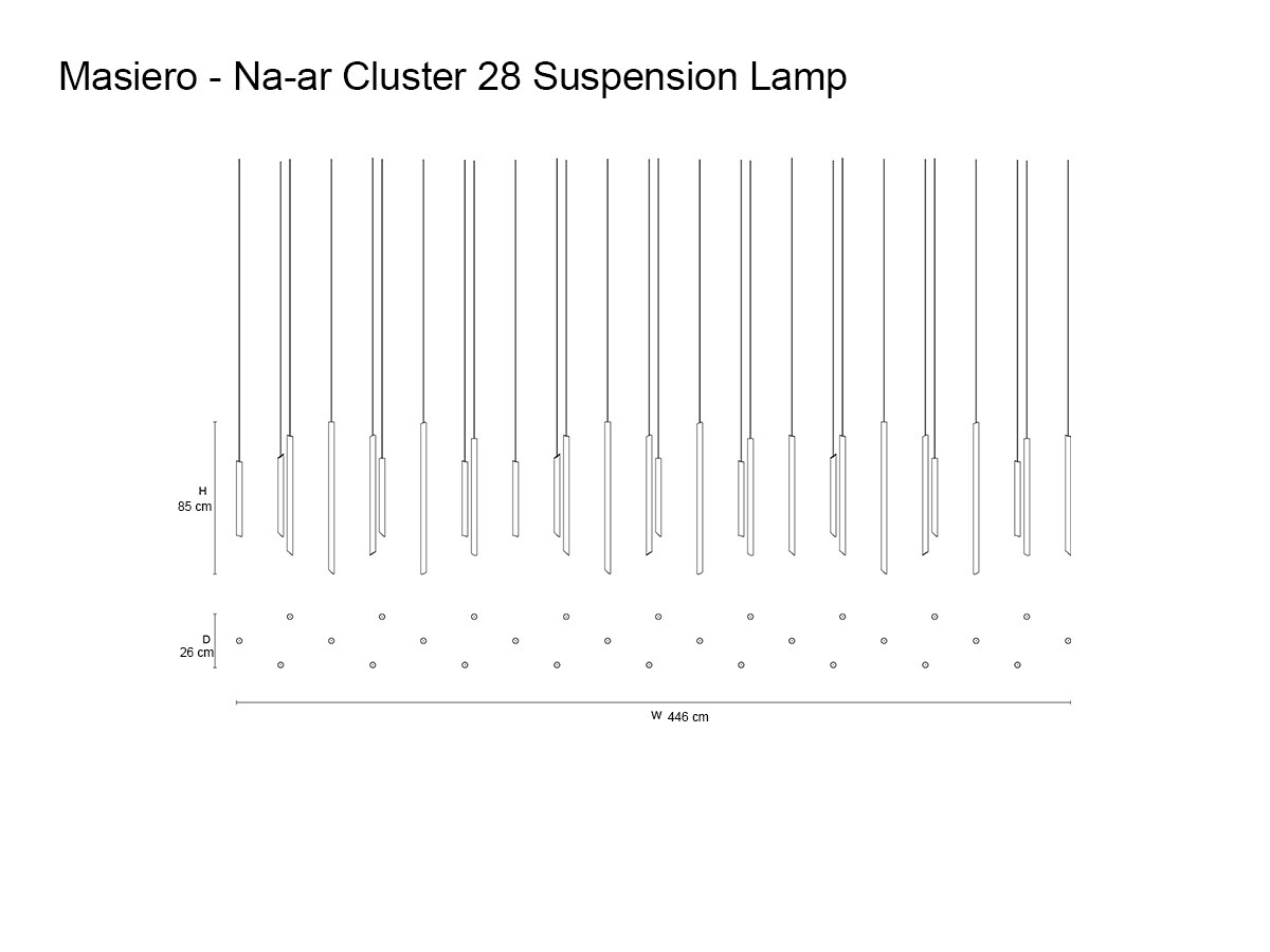 Masiero Na Ar Cluster 28 Suspension Lamp