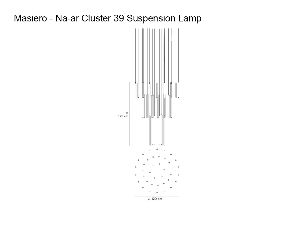 Masiero Na Ar Cluster 39 Suspension Lamp