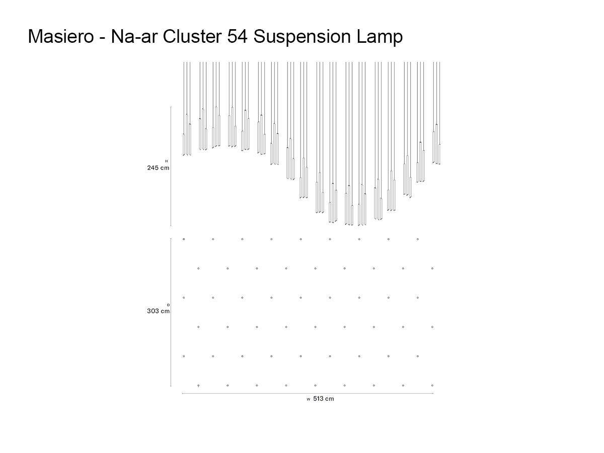 Masiero Na Ar Cluster 54 Suspension Lamp