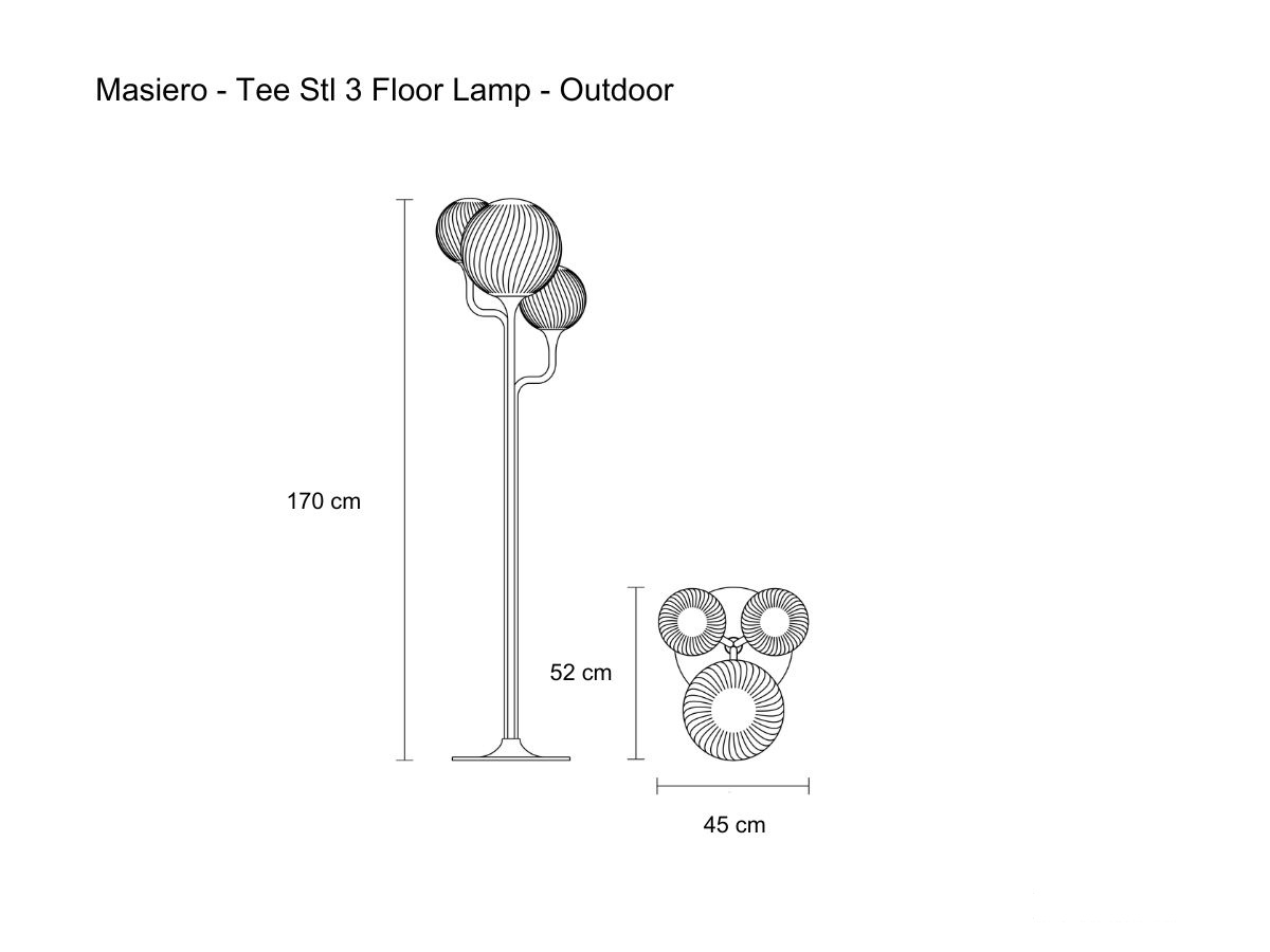 Masiero Tee Stl 3 Floor Lamp Outdoor