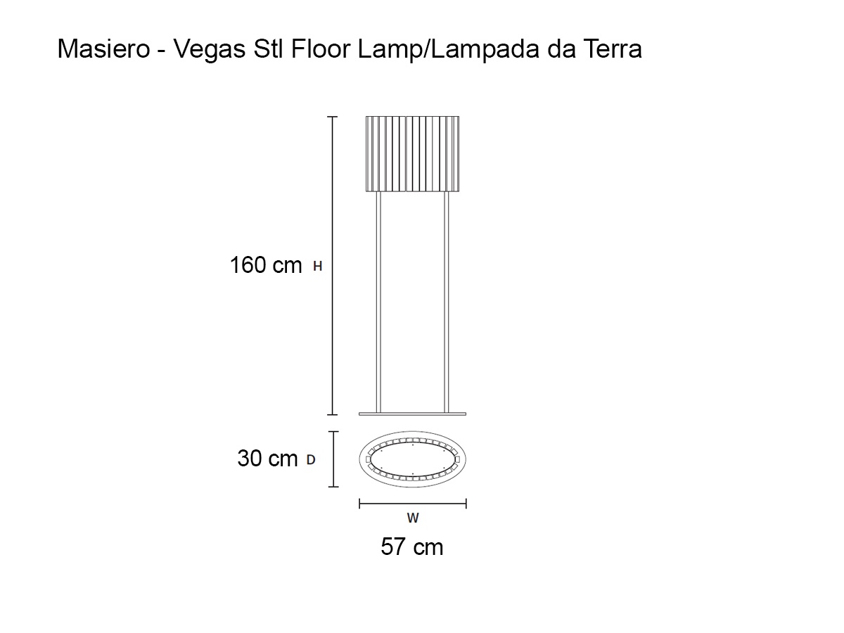 Masiero Vegas Stl Floor Lamp