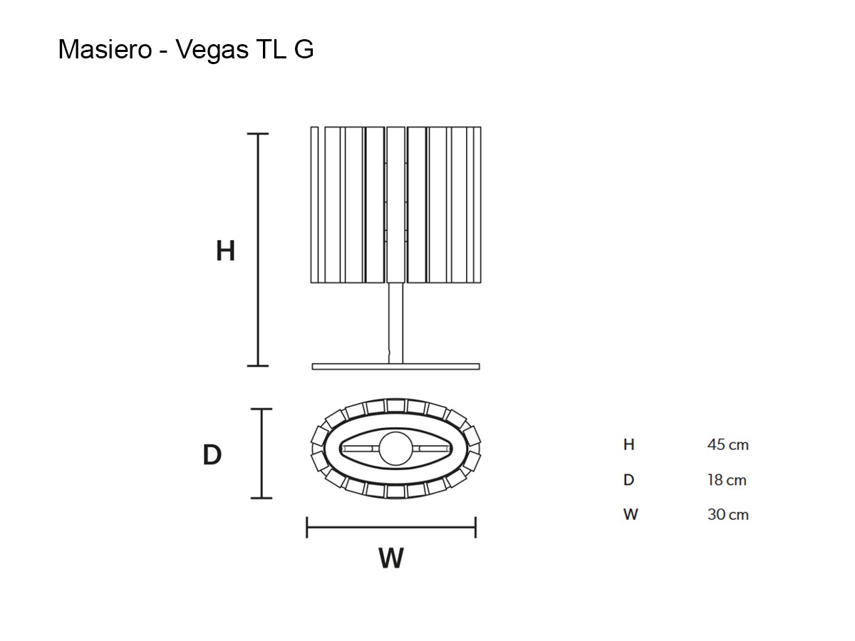 Masiero Vegas Tlg Table Lamp
