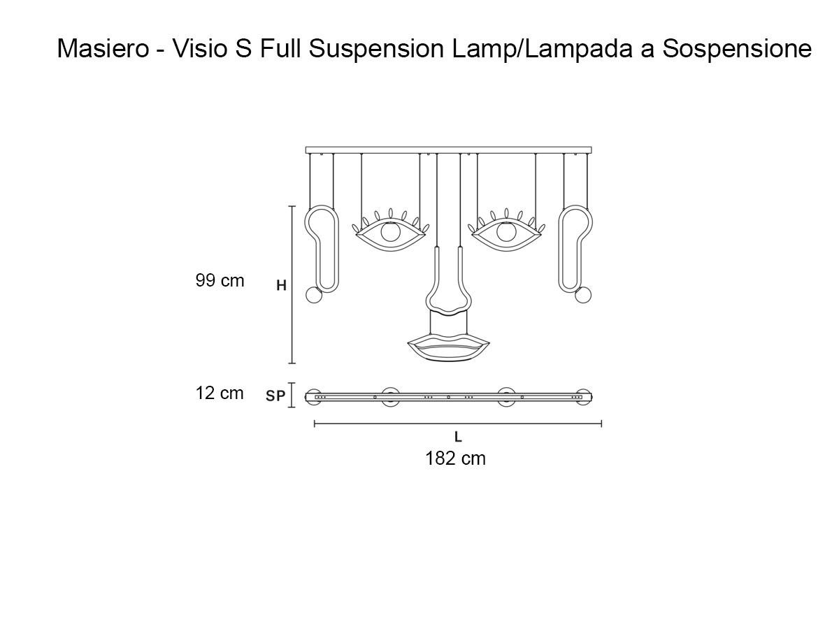 Masiero Visio S Full Suspension Lamp