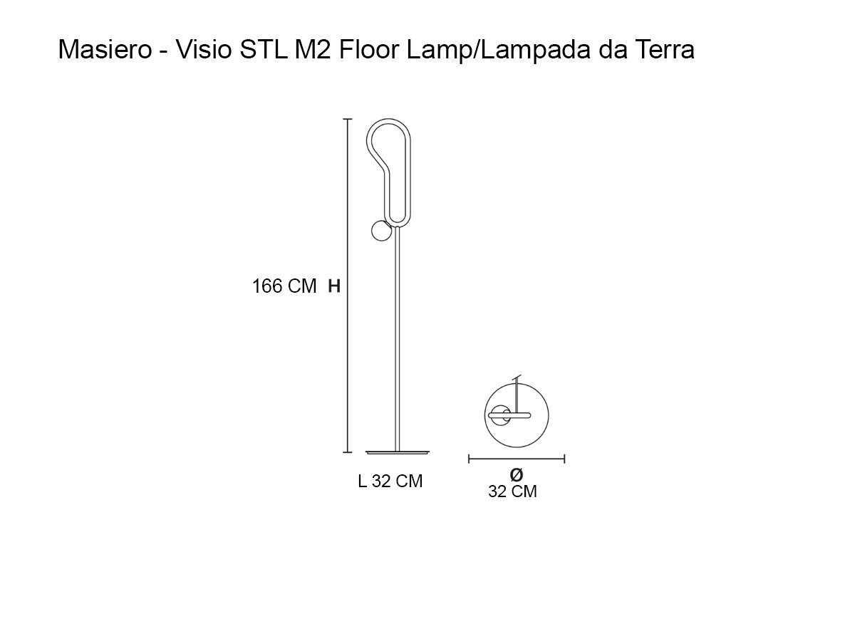 Masiero Visio Stl M2 Floor Lamp