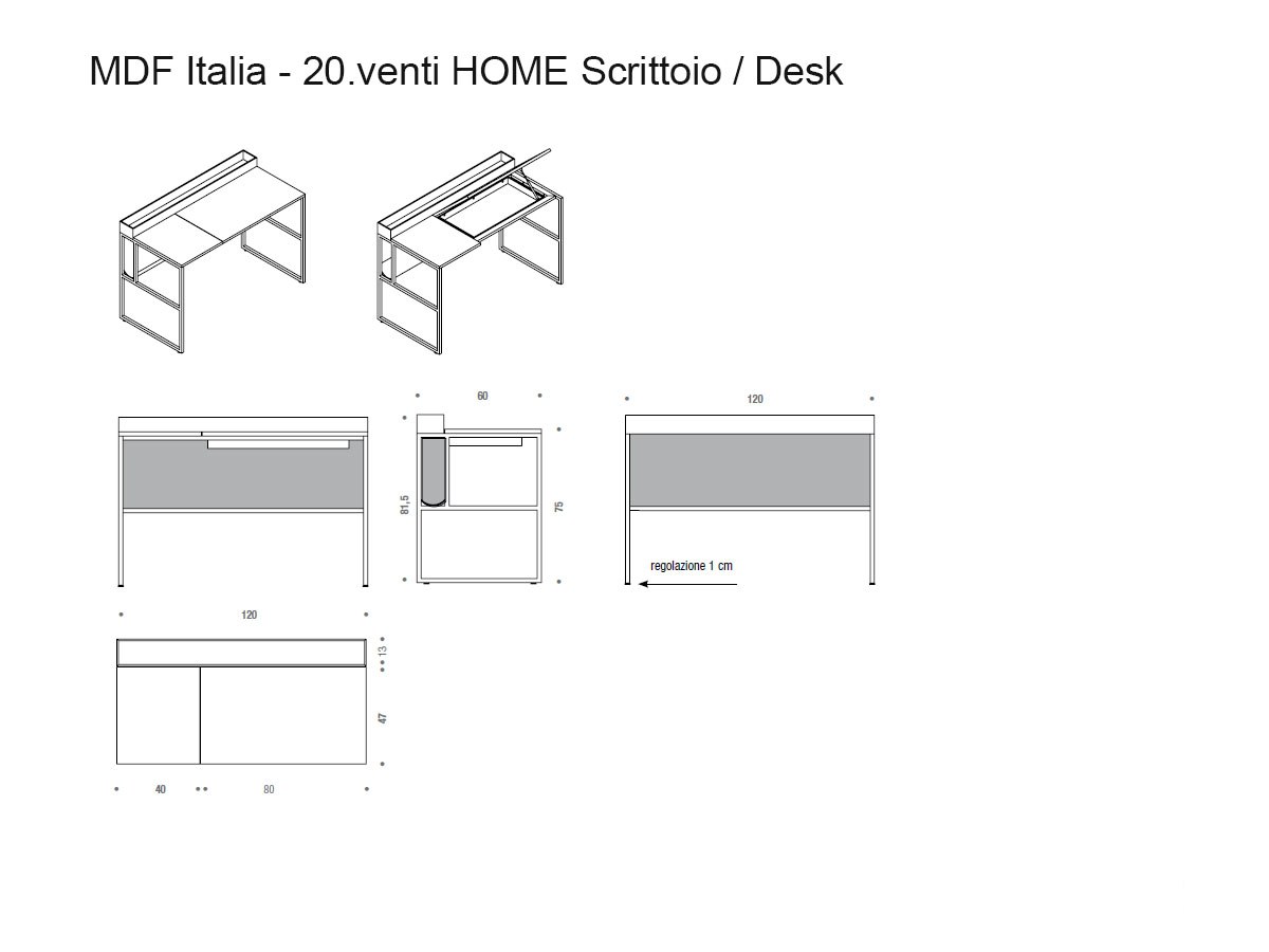 MDF Italia 20 Venti Home Desk