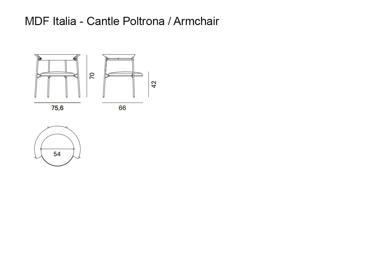 MDF Italia Cantle Armchair