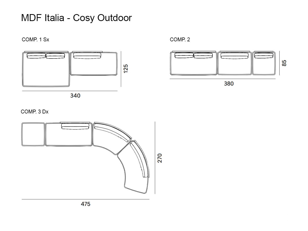 MDF Italia Cosy Outdoor Sofa Collection