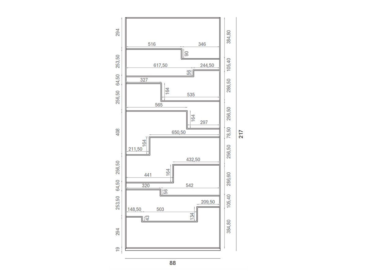 MDF Italia Melody Bookcase White