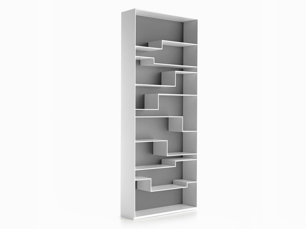 MDF Italia Melody Bookcase Grey Contrast Back