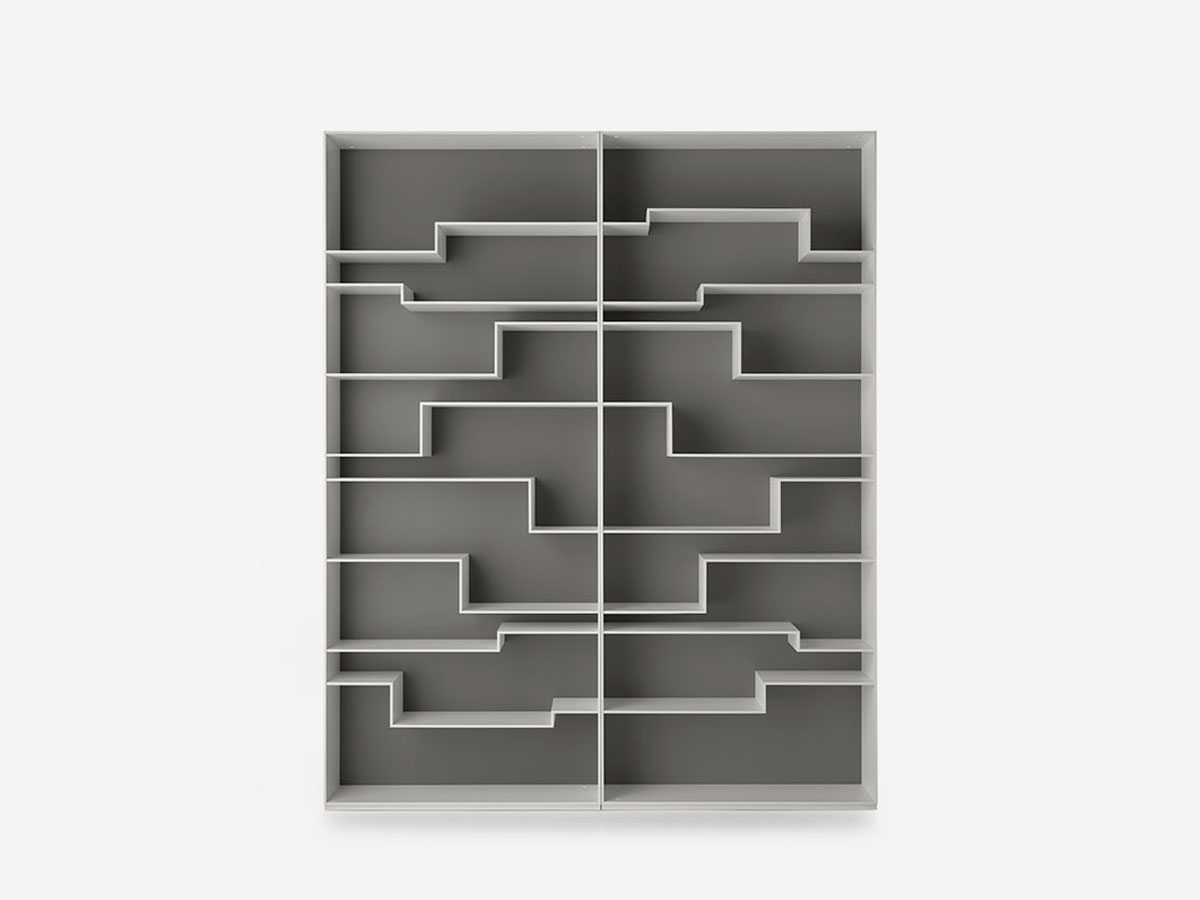 MDF Italia Melody Bookcase Grey Contrast Back