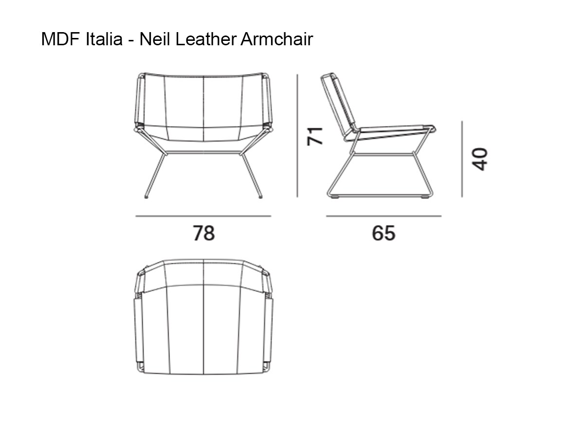 MDF Italia Neil Leather Armchair